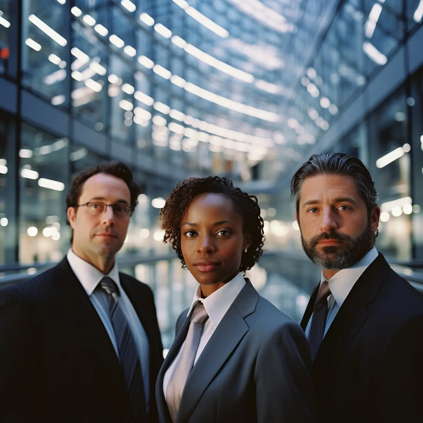 Портрет профессиональных деловых людей, работающих вместе.